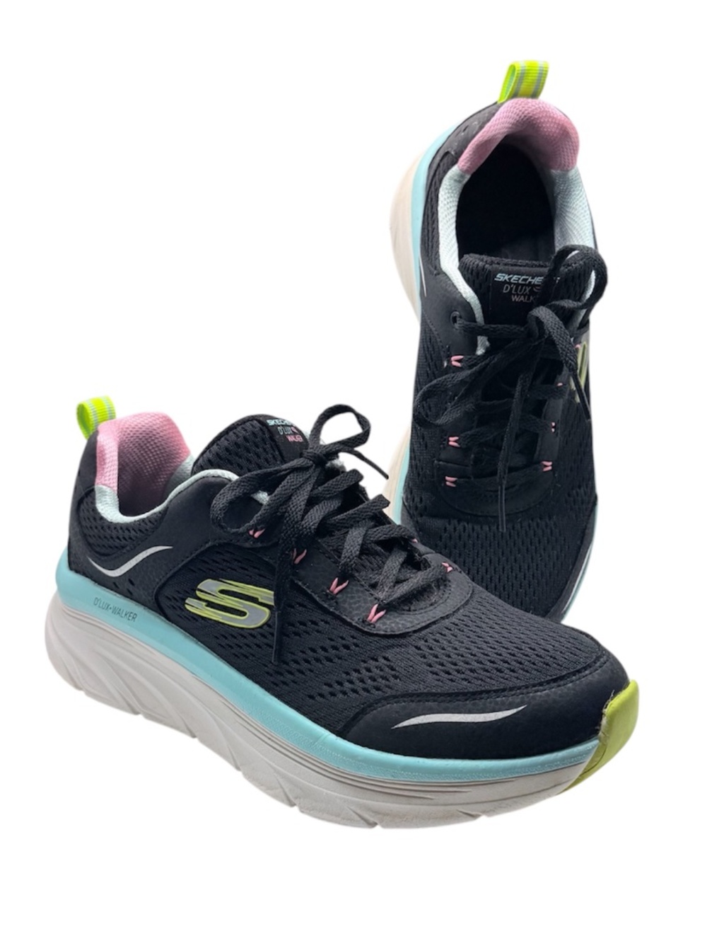 Skechers D'Lux Walker Infinite Motion Black Multi Sneakers - Women’s Size 9.5
